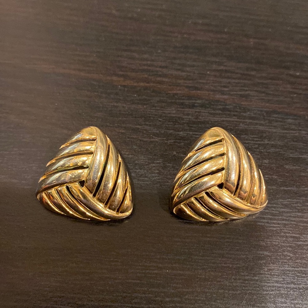 Vintage TAT gold-tone earrings